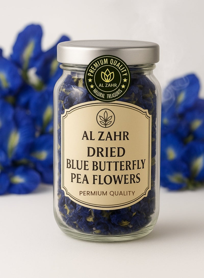 زهر زهور البازلاء الزرقاء من الزهر - مجففة نقية 100% | لون طعام طبيعي | شاي أعشاب مُصنّف يدويًا - Image 2