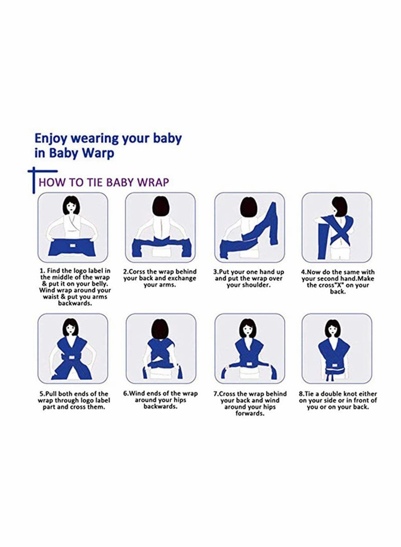 KASTWAVE Wrap Baby Carrier Baby Original Stretchy Infant Sling Perfect for Newborn Babies and Children up Hands Free Carrier Blue - Image 5