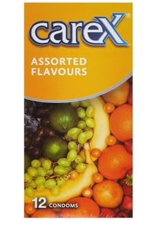 careX Assorted Flavors Condom Clear 12 Pcs 
