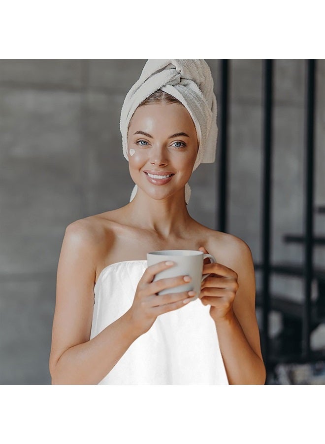 Ujuuu 20 Pcs Disposable Spa Wrap Adjustable Non-Woven Bath Wrap Disposable Spa Wrap Bathrobe Sauna Bath Skirt Sweat Steaming Disposable Robes for Women Salon Spa - Image 2