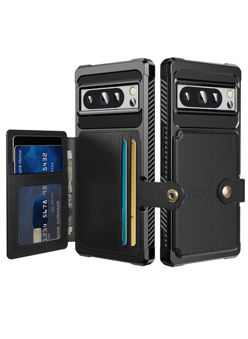 Gerenic Phone Case Compatible with Google Pixel 8/8 Pro Wallet Case Card Holder Slot Anti Fall Protective Shell Can Car Magnetic Function Women Men Phone Case Cover Compatible with Google Pixel 8/8 pro  - Image 1