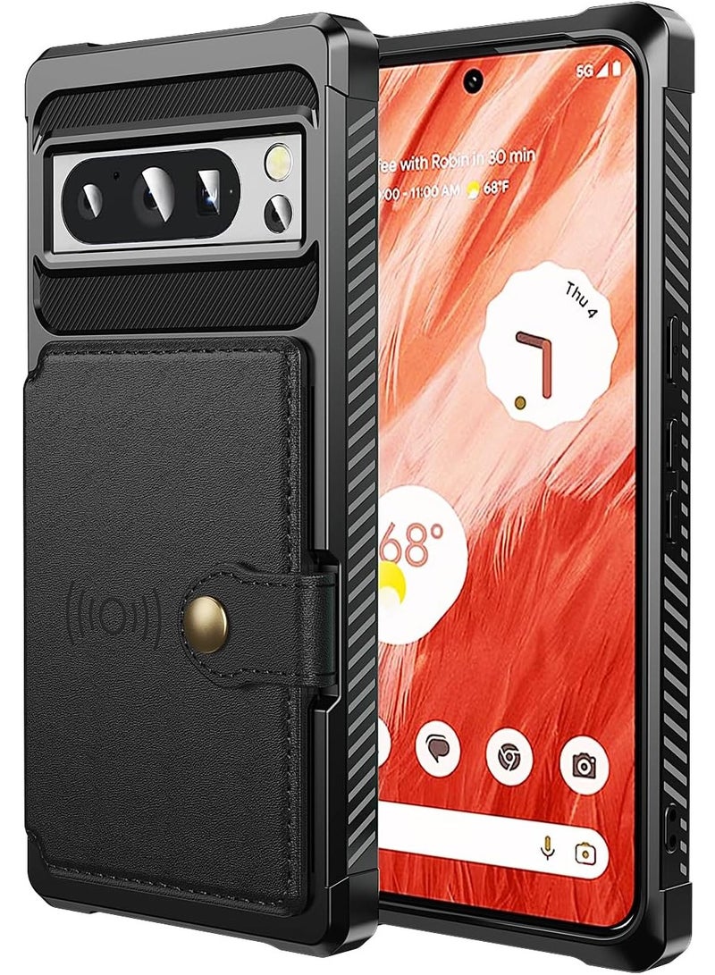 Gerenic Phone Case Compatible with Google Pixel 8/8 Pro Wallet Case Card Holder Slot Anti Fall Protective Shell Can Car Magnetic Function Women Men Phone Case Cover Compatible with Google Pixel 8/8 pro  - Image 2