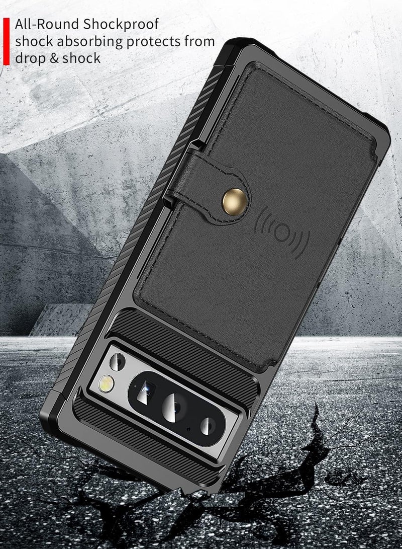 Gerenic Phone Case Compatible with Google Pixel 8/8 Pro Wallet Case Card Holder Slot Anti Fall Protective Shell Can Car Magnetic Function Women Men Phone Case Cover Compatible with Google Pixel 8/8 pro  - Image 4