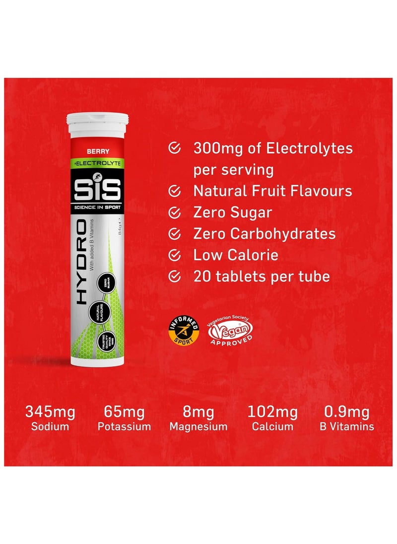SIS SCIENCE IN SPORT, HYDRO TRIPLE PACK, BERRY FLAVOR EFFERVESCENT TABLETS WITH ADDED VITAMINS, MINERALS AND SWEETENERS. 3X20X4.5G  - Image 3