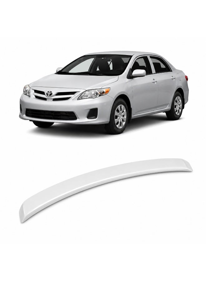 Toyota Corolla Rear Trunk Spoiler White Sport Style Easy Installation Compatible with 2008-2013 Models - Image 1