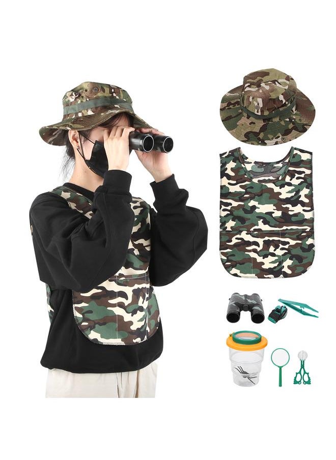 Thoraya Outdoor Children Adventure Kit Binoculars Tweezers Scissor Magnifying Glass Whistle Kid Science Learn Game Toy  - Image 3