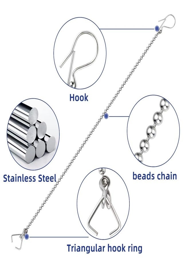 VRSS Stainless Steel Lengthened 12inch Long Toilet Flapper Chain Replacement Toilet Handle Chain Universal Fits Most Toilet Flappers (3) - Image 3