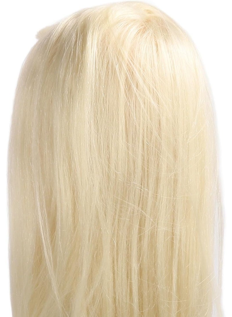 Estelle Mannequin Head Hair Styling Training Head Manikin Cosmetology Doll Head Synthetic Fiber Hair and Free Clamp Holder Sand Gold - Image 4