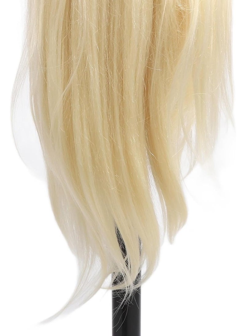 Estelle Mannequin Head Hair Styling Training Head Manikin Cosmetology Doll Head Synthetic Fiber Hair and Free Clamp Holder Sand Gold - Image 5