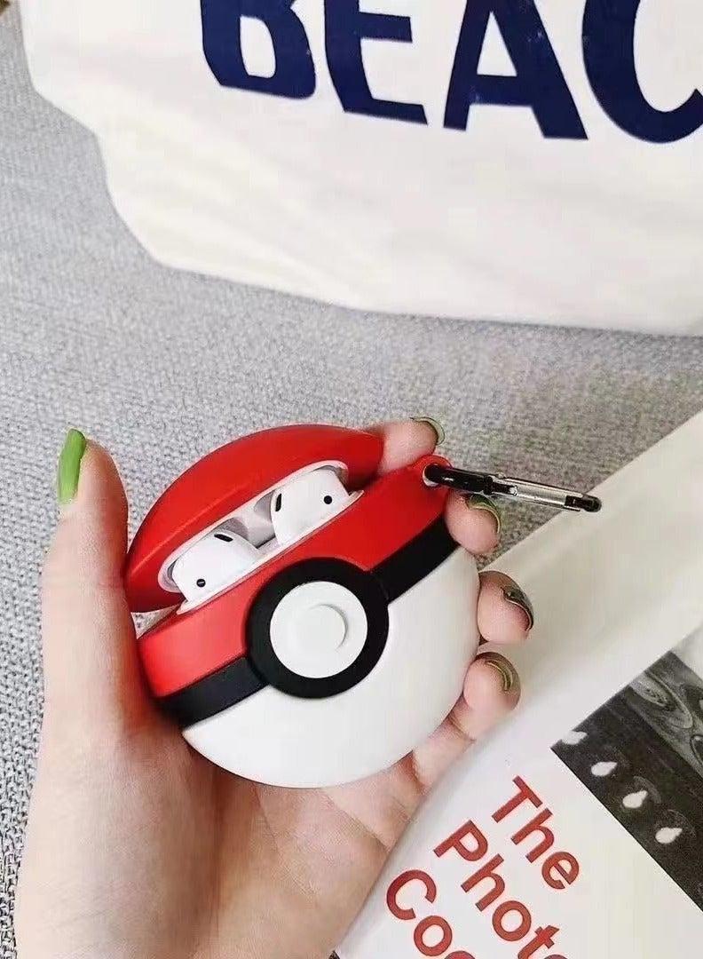 For Bluetooth Headset Air Pods Pro 2 Generation Protective Case - Poke Ball Protective Case - Silicone Drop Resistant Waterproof Case - Image 3