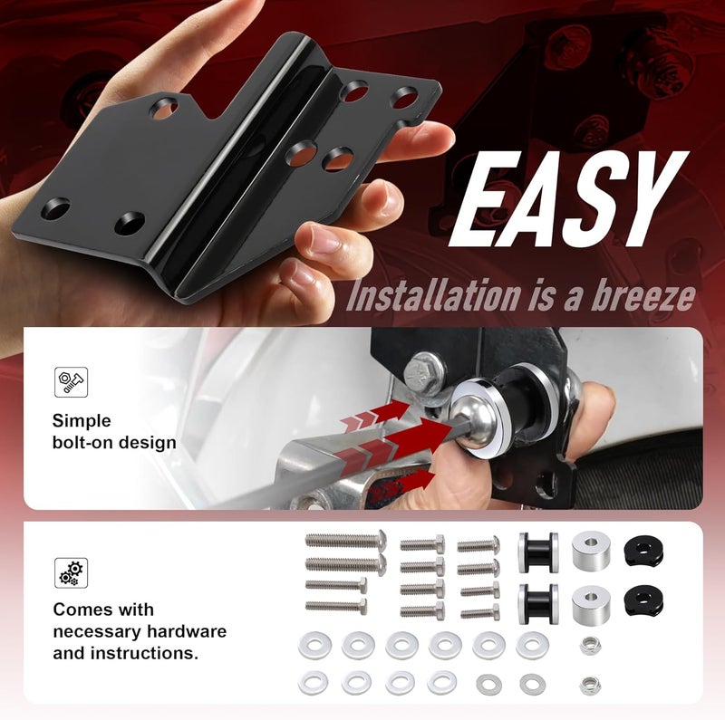 TIGERSGATE Black Detachable Motorcycle Front Docking Hardware Kit for Harley Touring 1997-2008 - Image 4