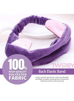 TWIREY Cat Ears Lovely Elastic Hair Band Face Spa Headband Washable Facial Band Makeup Wrap Headbands For Women Fits All Head Sizes (Multicolor)  - Image 3