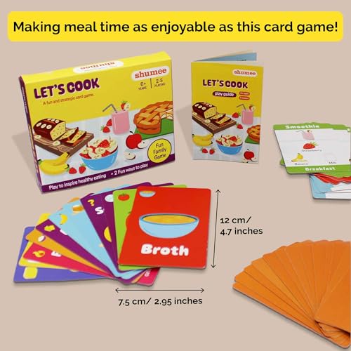 Shumee Card Game - Let's Cook | Fun Strategy Memory Food Game | 92 Cards with Recipes Ingredients Action Cards | Learn Balanced Diet Through Play | Kids Gift (6-12 Years) |Travel Friendly Card Game - Image 4