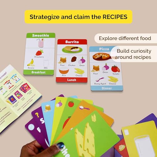 Shumee Card Game - Let's Cook | Fun Strategy Memory Food Game | 92 Cards with Recipes Ingredients Action Cards | Learn Balanced Diet Through Play | Kids Gift (6-12 Years) |Travel Friendly Card Game - Image 5