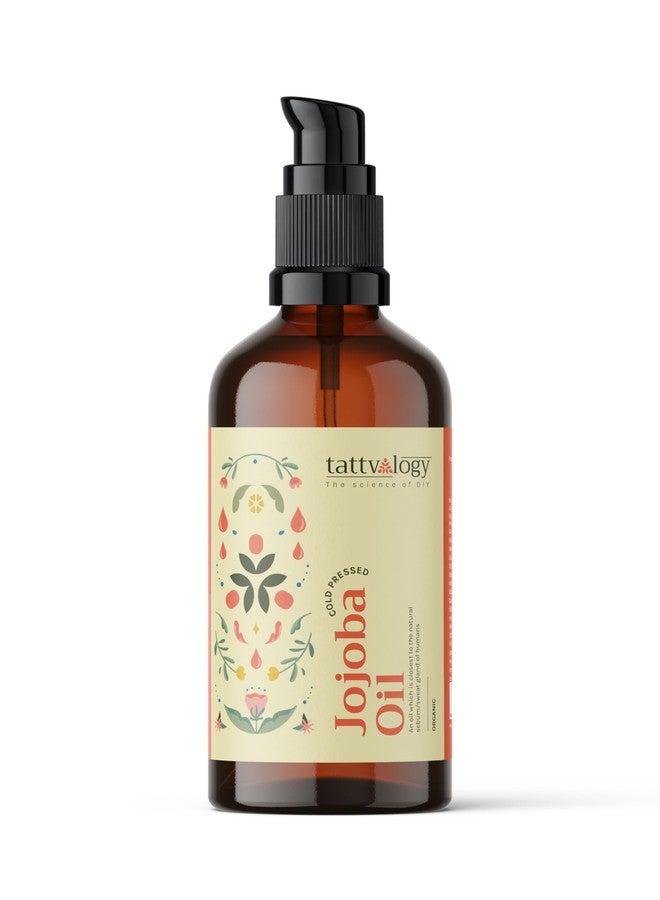 Tattvalogy Golden Jojoba Oil | Derived From Jojoba Seeds | 100% Cold-Pressed & Organic | Pure, Virgin & Unrefined | For Hair, Moisturizing Skin, Makeup Primer & Nails | In Glass Bottle - 50 ML - Image 1