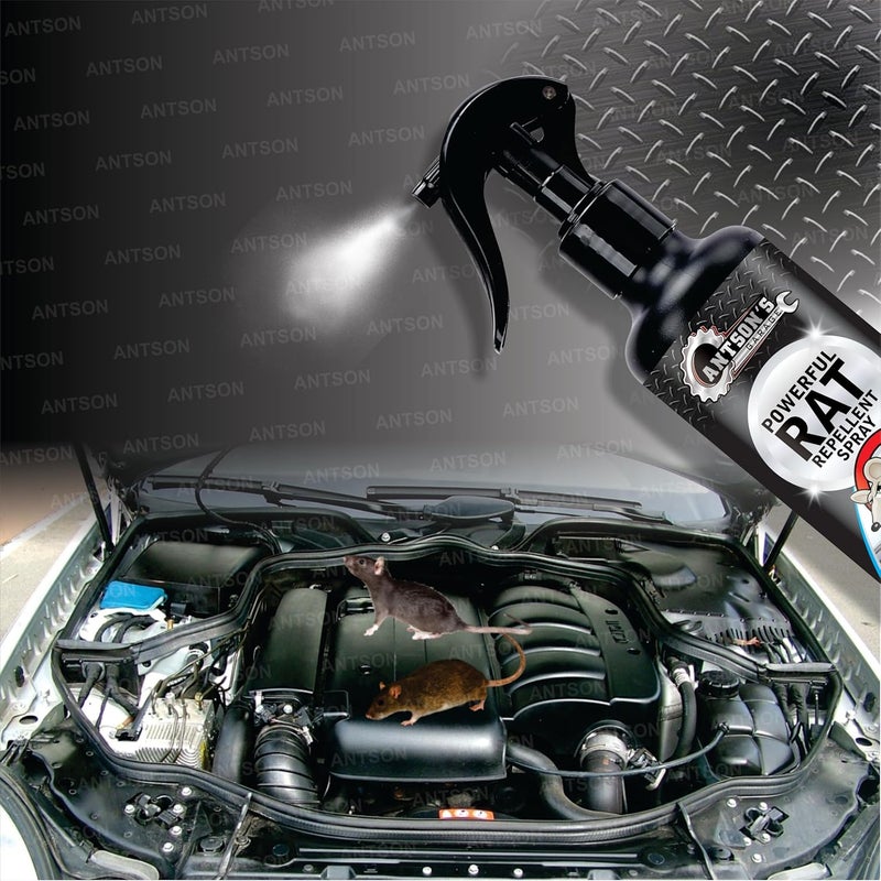 Antson 250 ml Rat Repellent for Car, No Entry Rat Repellent for Cars Highly Effective Easy to Use, Odour Free Rodent Repellent for Cars, Bike, Home, Office, (Rat Killer) - Image 1