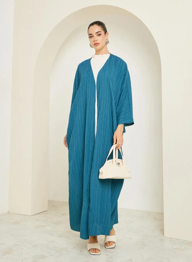 Women Teal Textured Abaya