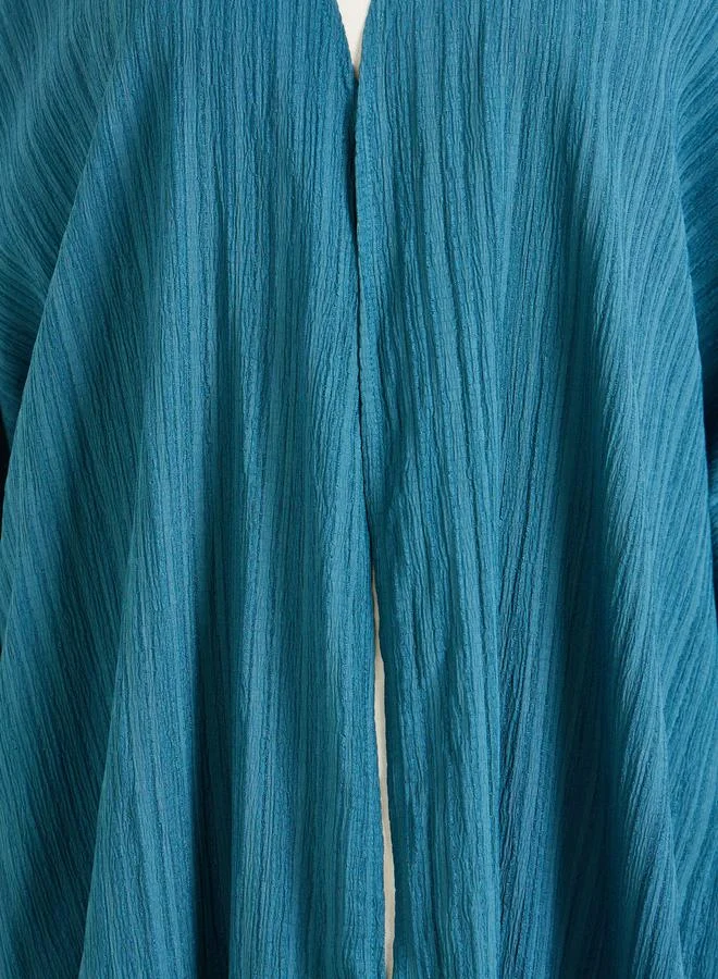 Amirah  Women Teal Textured Abaya for Women | Best Price UAE