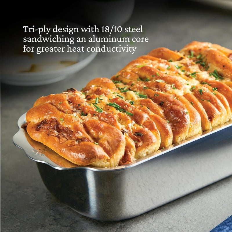 Hestan Provisions OvenBond â€“ Tri-ply Clad Stainless Steel, 1-Pound Loaf Pan (9" x 5") - Image 4
