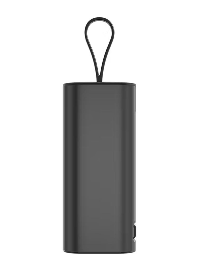 porodo 20000mAh 130W Power Bank with 1m Retractable Type-C Cable, 100W Power Delivery, Suitable for Laptop Charging, Digital Display - Black - Image 3