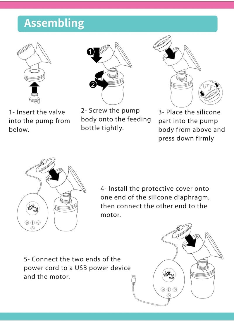 La Frutta Double Electric Breast Pump 150Ml*2 +Free Milk Bags - pzsku/ZA8E292B325526B63D829Z/45/1742380978/68cdc8be-4fd6-46d8-b0f6-8562f41f8e92
