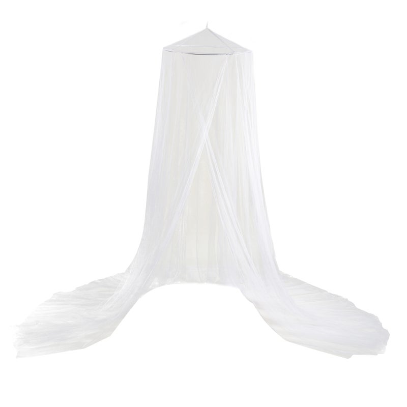 Universal White Dome Mosquito Mesh Net Easy Installation Hanging Bed Canopy Netting for Single to King Size Beds Hammocks Cribs - Image 3