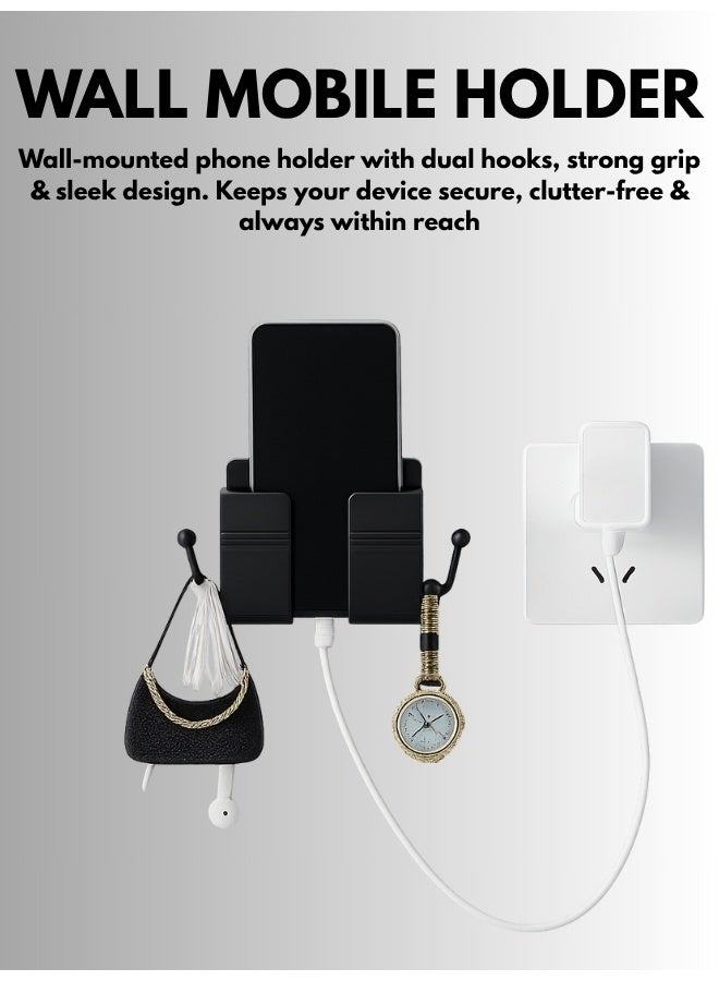 Elegant wall-mounted phone holder with refined hook for smooth charging. Sleek, space-saving design adds sophistication to modern homes, offices, and premium interiors - Image 3