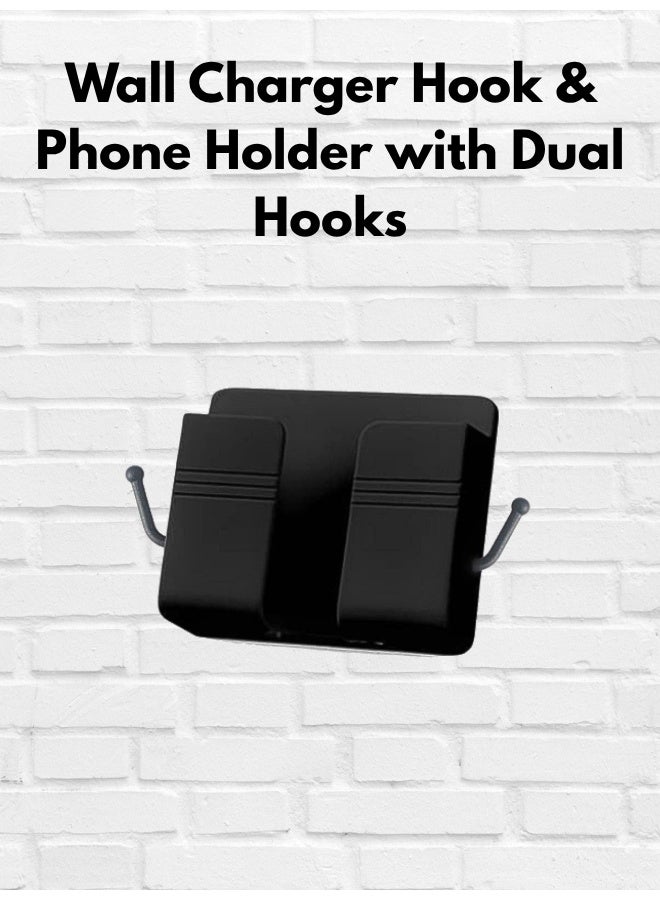 Elegant wall-mounted phone holder with refined hook for smooth charging. Sleek, space-saving design adds sophistication to modern homes, offices, and premium interiors - Image 1
