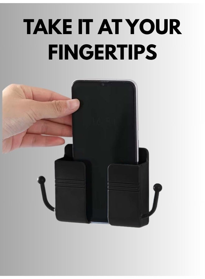 Elegant wall-mounted phone holder with refined hook for smooth charging. Sleek, space-saving design adds sophistication to modern homes, offices, and premium interiors - Image 2