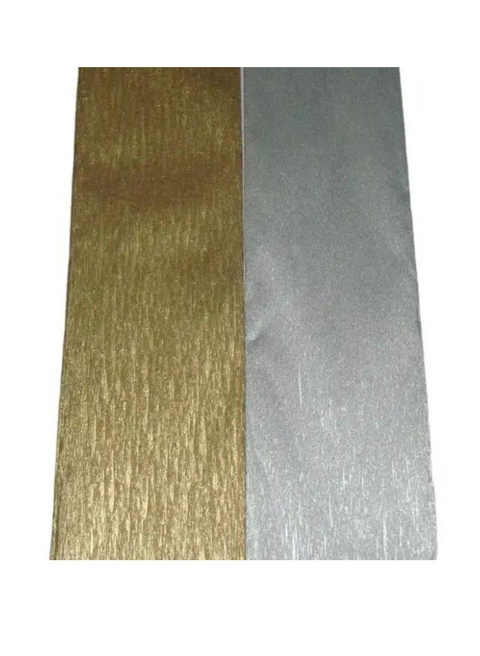 Terabyte CREPE RIBBON GOLD/SILVER 6X7 STRIPS - Image 1