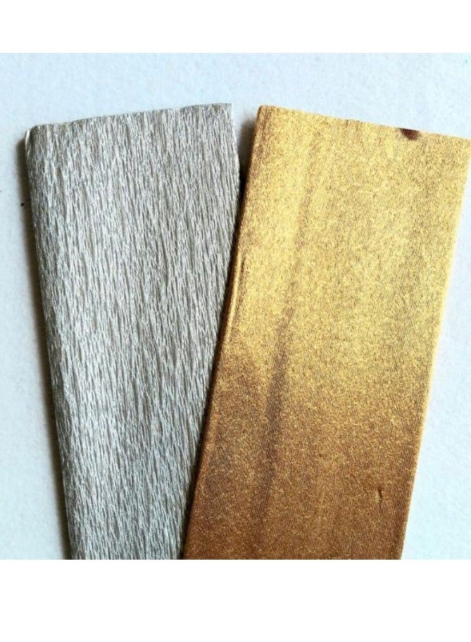 Terabyte CREPE RIBBON GOLD/SILVER 6X7 STRIPS - Image 3