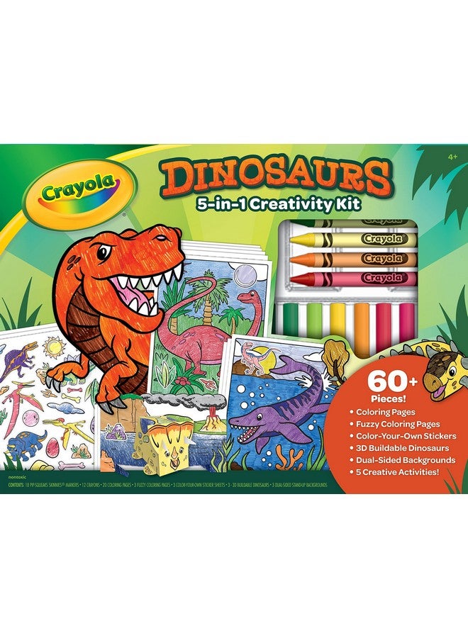 Crayola Dinosaur 5-in-1 Art Kit for Kids, Dinosaur Toys, Kids Art Set, Dinosaur Gift for Boys & Girls, Ages 4+ - Image 1