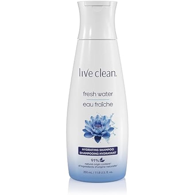 Live Clean Shampoo, Hydrating Fresh Water, 12 Oz
