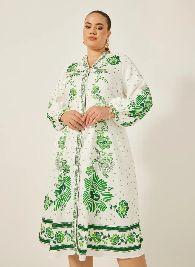 Styli Floral Print Dress