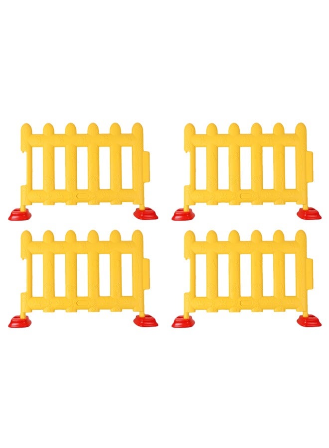 JSAITOYS 4-Piece Plastic Indoor Play Area Fence Baby Play Center For Kids - Image 1