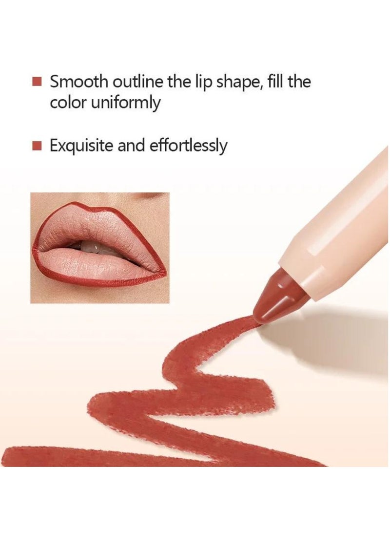 LACHAVA أحمر شفاه مطفي فائق مقاوم للماء وطويل الأمد محدد شفاه مكياج شفاه لمسة مطفية أحمر شفاه مرطب أحمر شفاه نود مطفي محدد شفاه أقلام شفاه رطبة ناعمة أقلام أحمر شفاه مطفية # 08 - Image 2