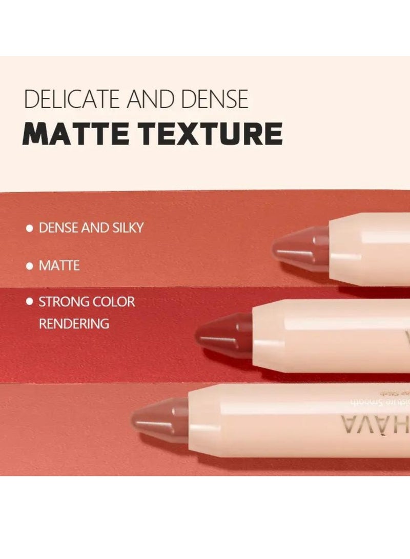 LACHAVA أحمر شفاه مطفي فائق مقاوم للماء وطويل الأمد محدد شفاه مكياج شفاه لمسة مطفية أحمر شفاه مرطب أحمر شفاه نود مطفي محدد شفاه أقلام شفاه رطبة ناعمة أقلام أحمر شفاه مطفية # 08 - Image 4