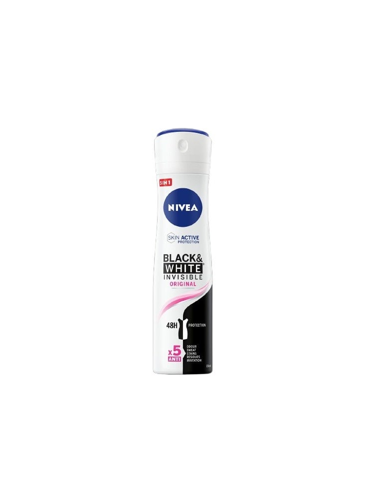 Nivea - Black And White Invisible Antiperspirant Deodorant Spray for Women - Image 1