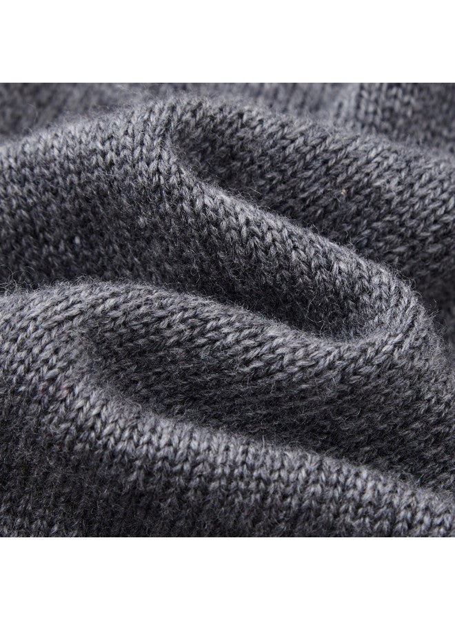 Dme Fluffy Shearling Winter Vintage Colorblock Jacquard Cable Knit Loose Sweater For Women - Image 3