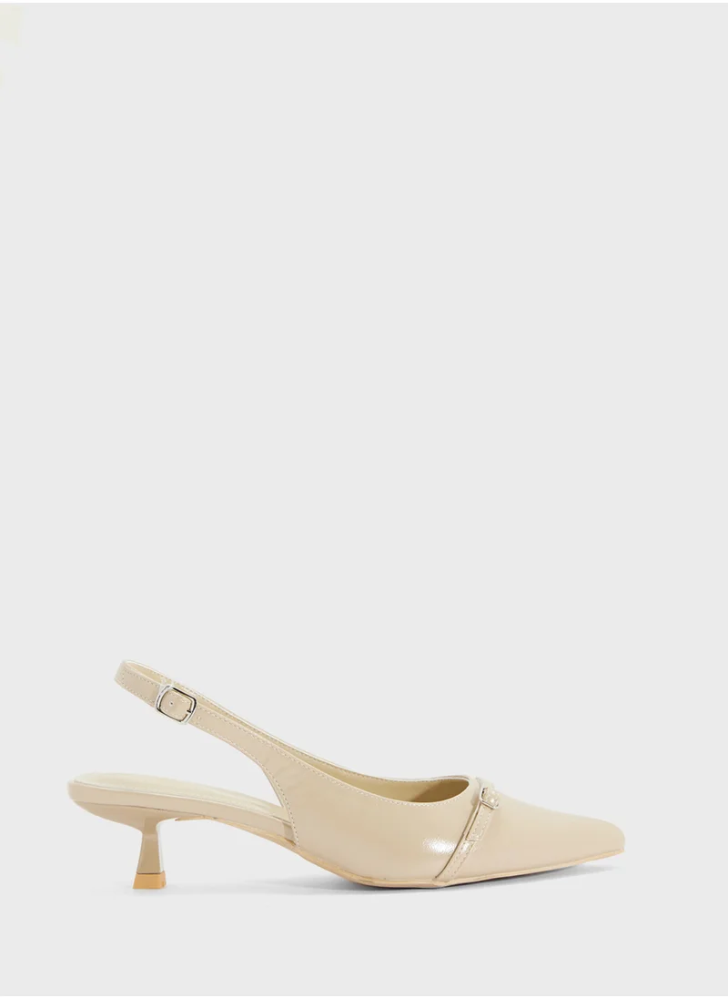 ELLA Low Heel Sling Back Pump