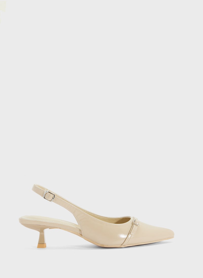 ايلا حذاء بكعب منخفض بحزام خلفي - Image 1