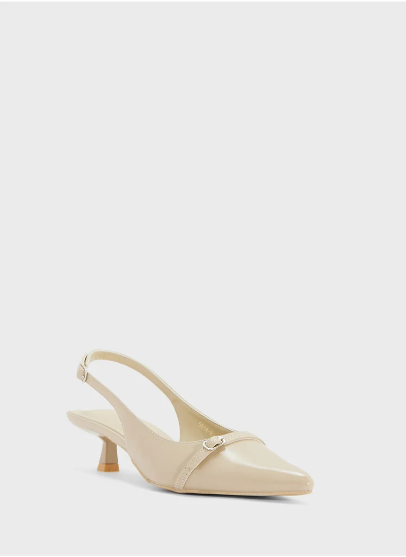 ELLA Low Heel Sling Back Pump