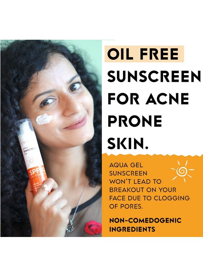 L'SENSA Sunscreen Spf 50 For Oily Skin, Anti-Tan, Waterproof Sun Cream, 1% Hyaluronic Aqua Gel, Free From Oxybenzone, For Oily, Combination & Ace Prone Skin, Make-Up Friendly For Women & Men, 50Gram  - Image 4