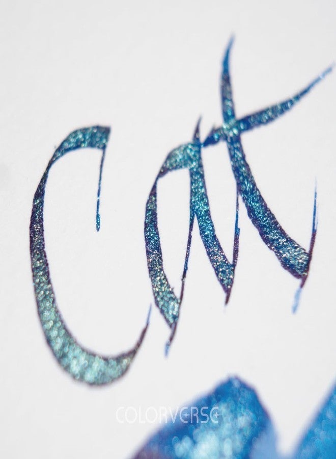 Colorverse Cat | Blue (with Shimmer) | Fountain Pen Ink Bottle |30ml | Dye Based | Multiverse Series - Image 5