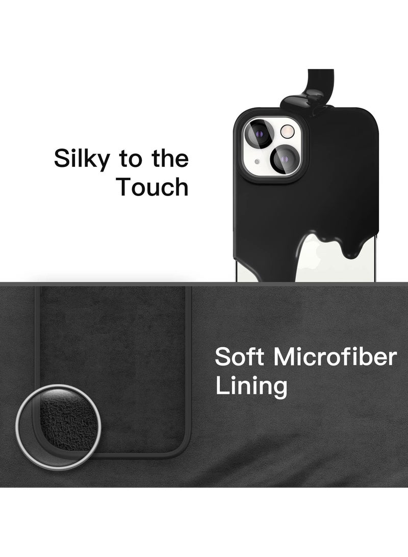 BORTONY iPhone 14 Cover with 2-Pack Screen Protector and 2-Pack Camera Lens Protector Liquid Silicone Shockproof Drop Protection Case 6.1 inch - Image 5