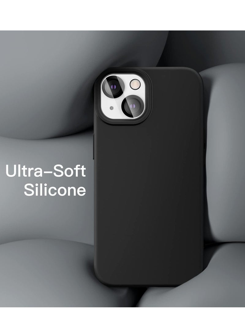 BORTONY iPhone 14 Cover with 2-Pack Screen Protector and 2-Pack Camera Lens Protector Liquid Silicone Shockproof Drop Protection Case 6.1 inch - Image 4