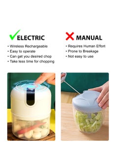 Generic Electric Food Chopper Mini Chopper, Perfect for Garlic, Onion, Fruits, Vegetables, with 2 Stainless Steel Blades, 150ml  - Image 4