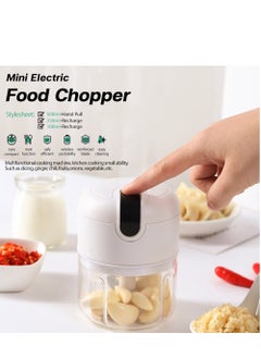 Generic Electric Food Chopper Mini Chopper, Perfect for Garlic, Onion, Fruits, Vegetables, with 2 Stainless Steel Blades, 150ml  - Image 2