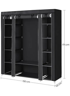 Cady One Foldable Fabric Wardrobe and Luggage Organizer with Hanging Rods and Clothes Rack for Storing Bags, Toys and Shoes  - Image 4