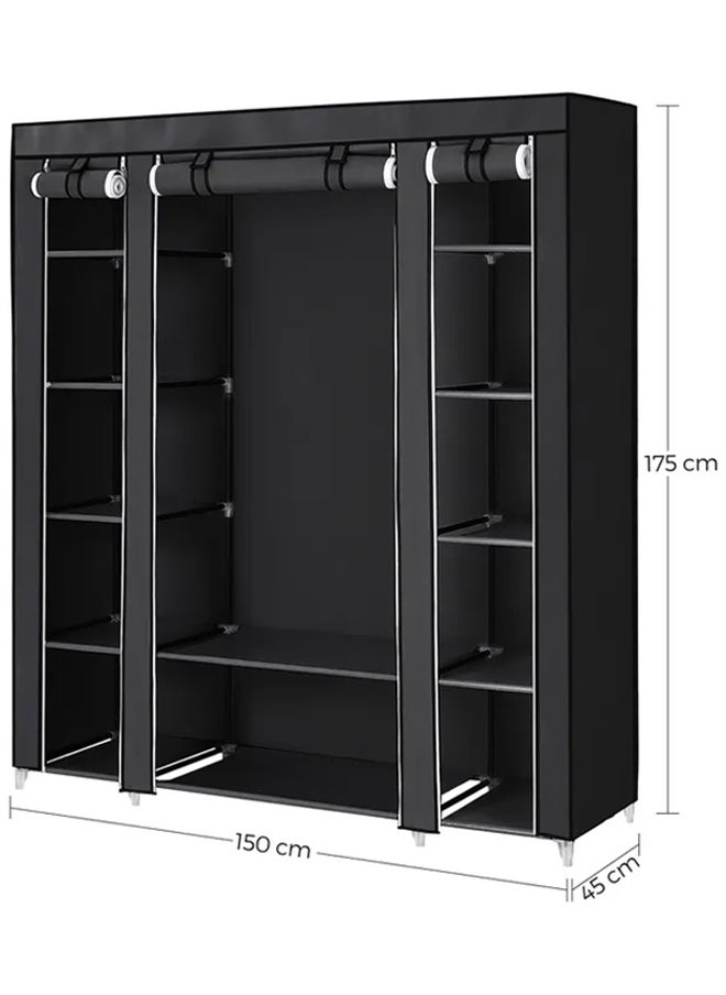 Cady One Foldable Fabric Wardrobe and Luggage Organizer with Hanging Rods and Clothes Rack for Storing Bags, Toys and Shoes  - Image 4